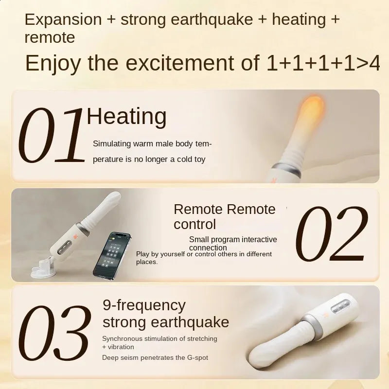 Fully Automatic Sex Machine for Women Sex Toys Female Masturbation Dildo Vibrator Telescopic Remote Control Vibrator Adult Toy