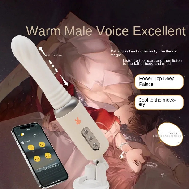 Fully Automatic Sex Machine for Women Sex Toys Female Masturbation Dildo Vibrator Telescopic Remote Control Vibrator Adult Toy