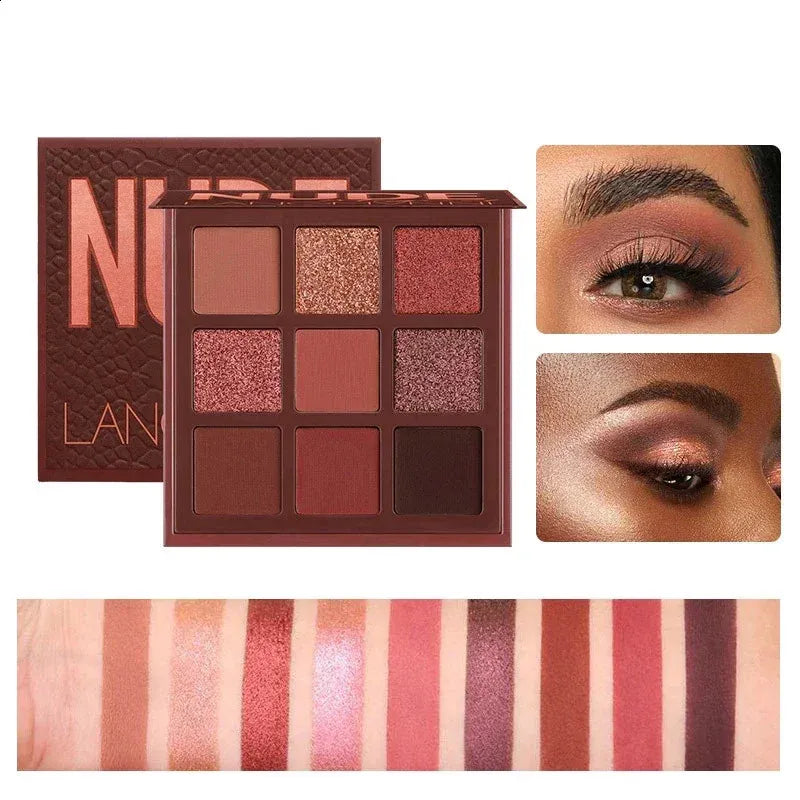 9 Colors Nude Eyeshadow Makeup Palette Matte Long Lasting Waterproof Eye Shadow 241227