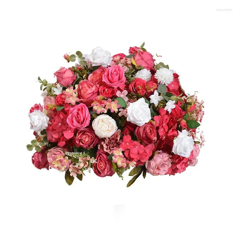 Decorative Flowers High Quality 70CM Rose Artificial Flower Ball Centerpieces Wedding Decorations