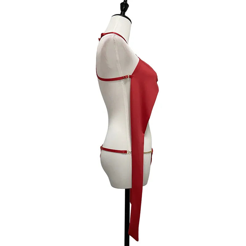New Style Sexy Lingerie Front Fork Hot Underwear Set Red Lingerie Suit