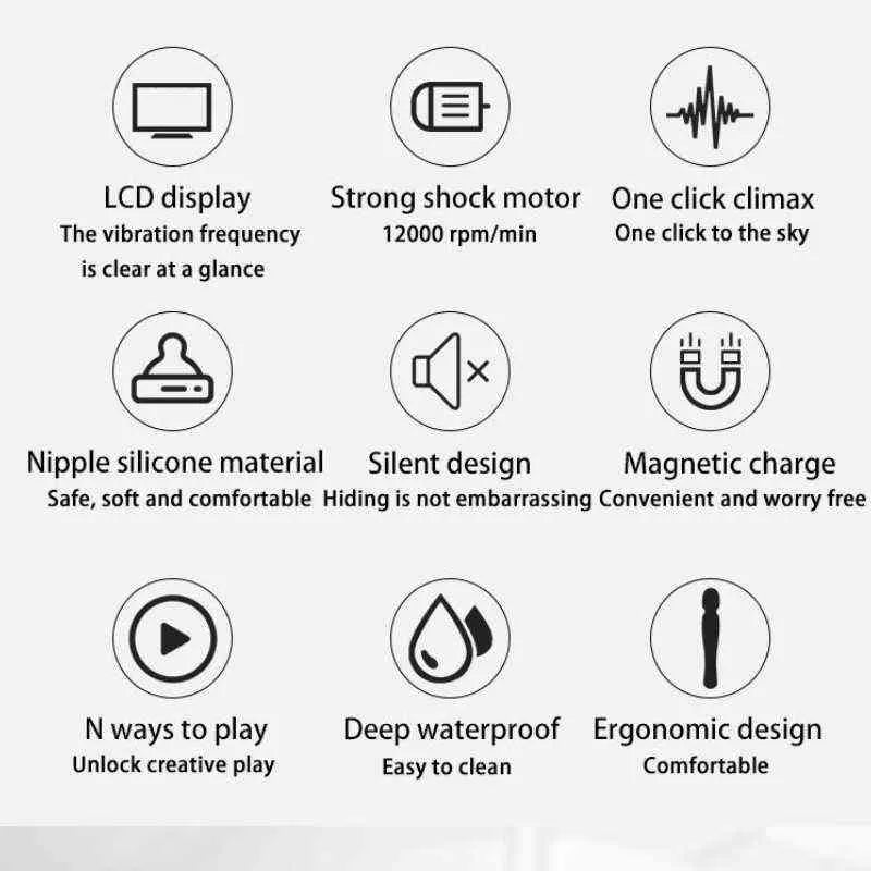 NXY Vibrators Powerful female clitoris vibrator AV dildo magic wand massager adult sex toy penis