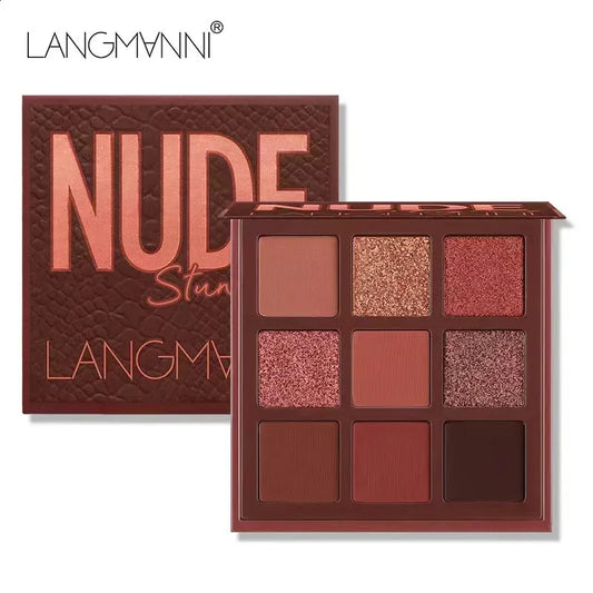 9 Colors Nude Eyeshadow Makeup Palette Matte Long Lasting Waterproof Eye Shadow 241227