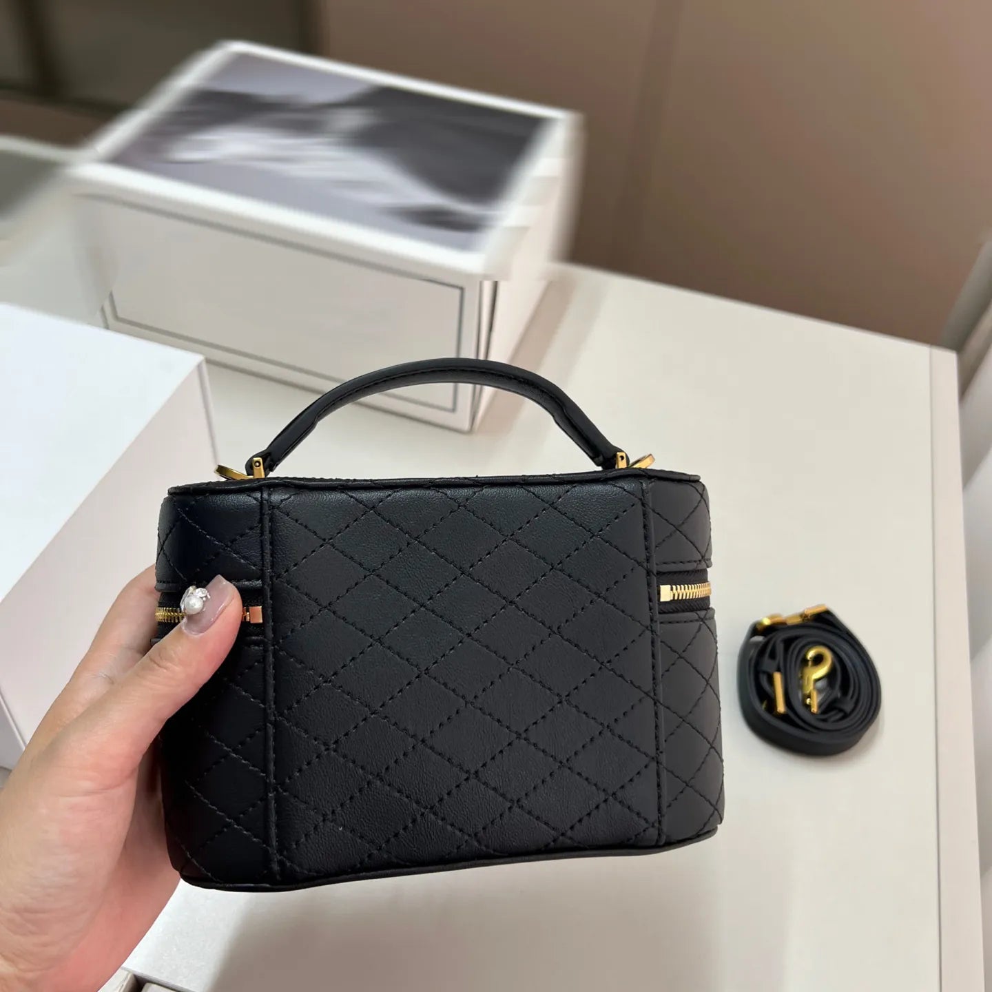 Designer makeup bag GABY mini bag Miniature sheepskin Luxury High Quality Cases travel zipper luggage