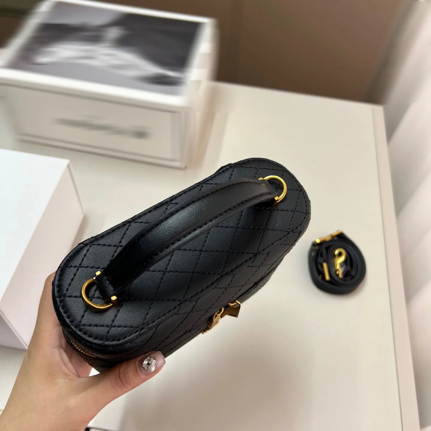 Designer makeup bag GABY mini bag Miniature sheepskin Luxury High Quality Cases travel zipper luggage